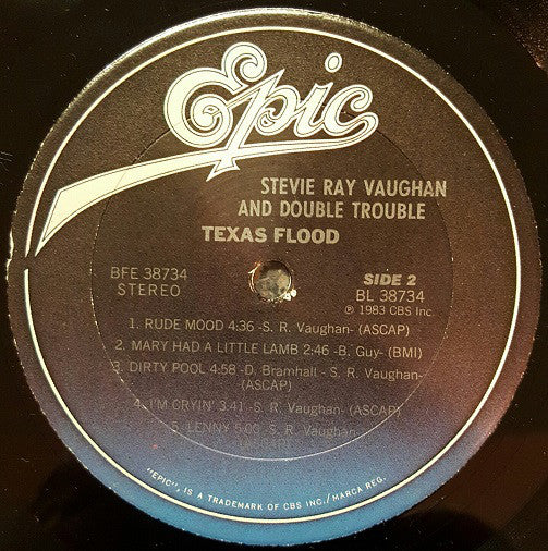 Stevie Ray Vaughan & Double Trouble : Texas Flood (LP, Album, Car)