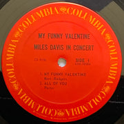 Miles Davis : My Funny Valentine - Miles Davis In Concert (LP, Album, RE, Pit)