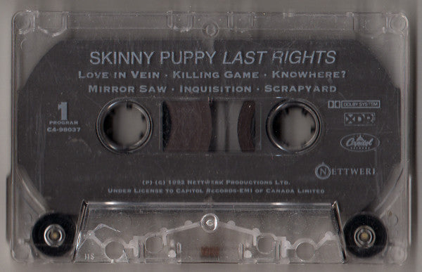 Skinny Puppy : Last Rights (Cass, Album, Dol)