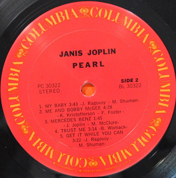 Janis Joplin : Pearl (LP, Album, RE,  Sa)
