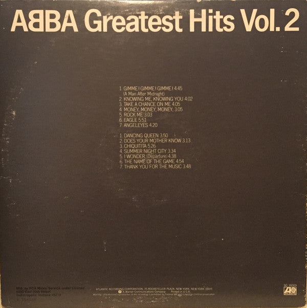 ABBA : Greatest Hits Vol. 2 (LP, Comp, Club, RCA)