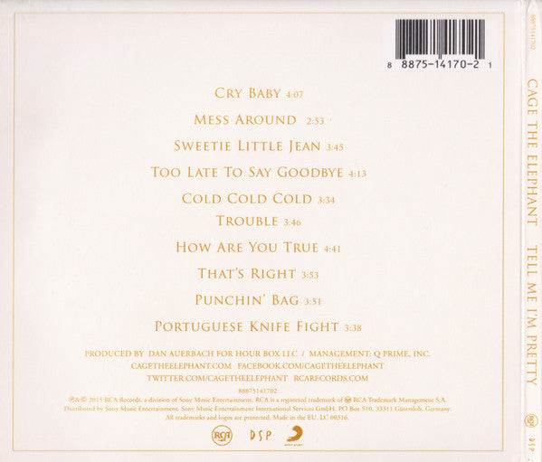 Cage The Elephant : Tell Me I'm Pretty (CD, Album)
