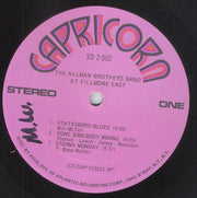 The Allman Brothers Band : The Allman Brothers Band At Fillmore East (2xLP, Album, SP )