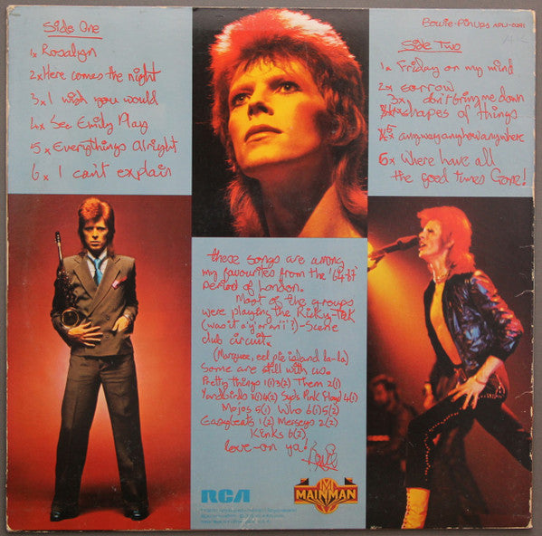Bowie* : Pinups (LP, Album, Ind)
