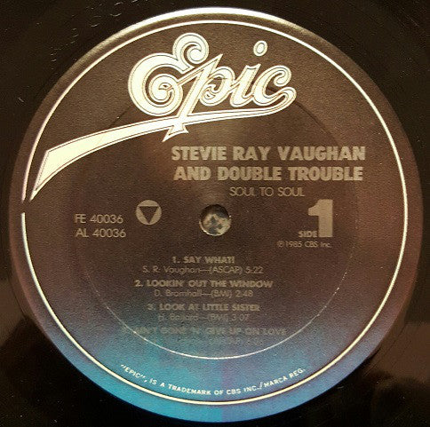Stevie Ray Vaughan And Double Trouble* : Soul To Soul (LP, Album, Car)