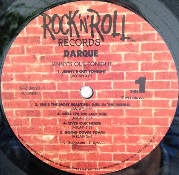 Darque : Jenny's Out Tonight (LP, Album, Pit)
