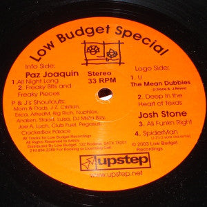 Josh Stone / Paz Joaquin / The Mean Dubbies : Low Budget Special (12")