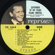 Frank Sinatra : September Of My Years (LP, Album, San)