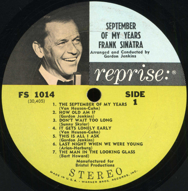 Frank Sinatra : September Of My Years (LP, Album, San)