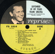 Frank Sinatra : September Of My Years (LP, Album, San)