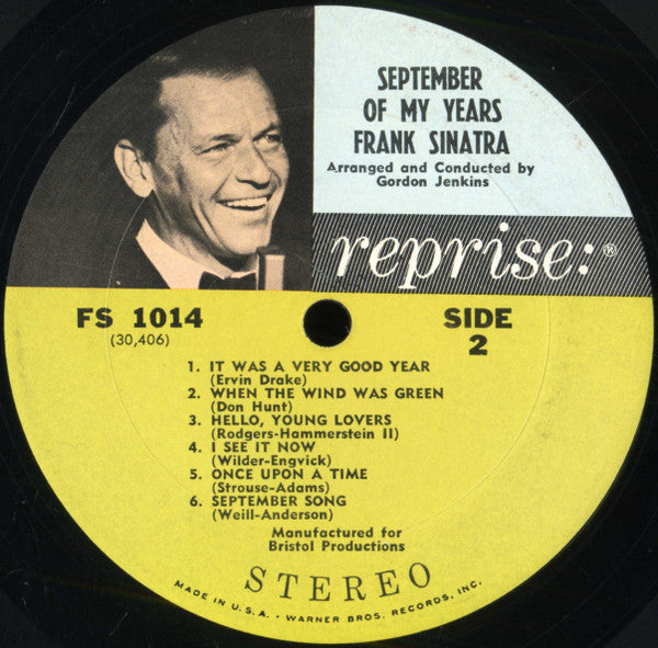 Frank Sinatra : September Of My Years (LP, Album, San)