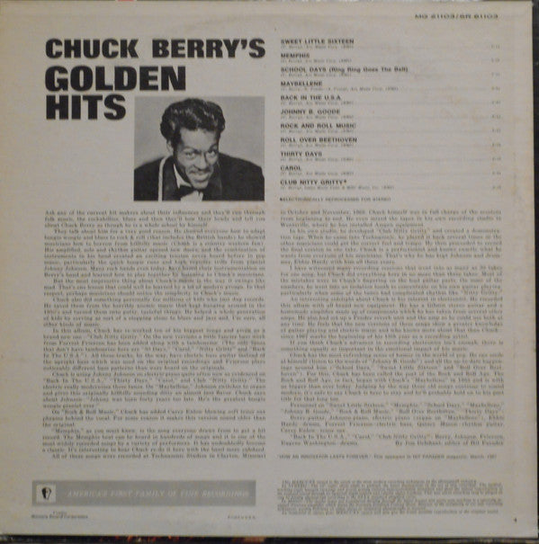 Chuck Berry : Chuck Berry's Golden Hits (LP, Album, RE)