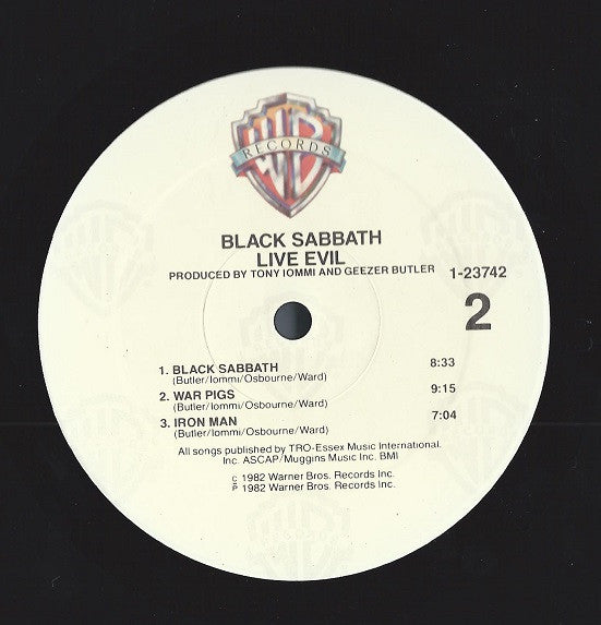 Black Sabbath : Live Evil (2xLP, Album, RE)