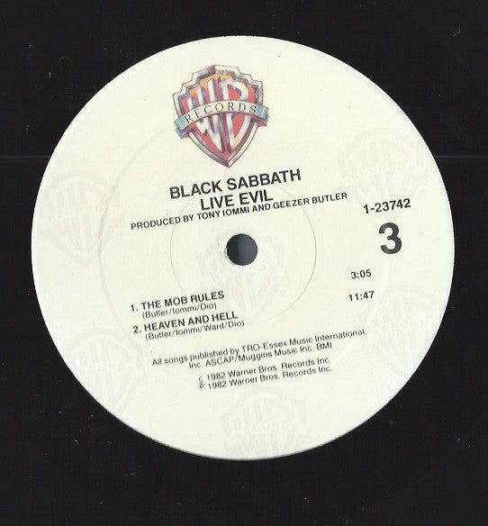 Black Sabbath : Live Evil (2xLP, Album, RE)