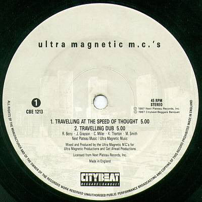 Ultramagnetic MC's : Travelling At The Speed Of Thought (12")