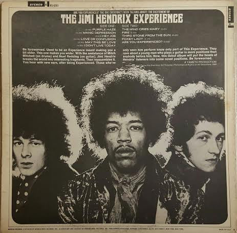 The Jimi Hendrix Experience : Are You Experienced (LP, Album, RE, Ter)