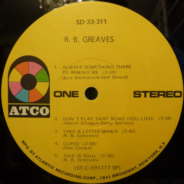R.B. Greaves : R.B. Greaves (LP, Album, Spe)