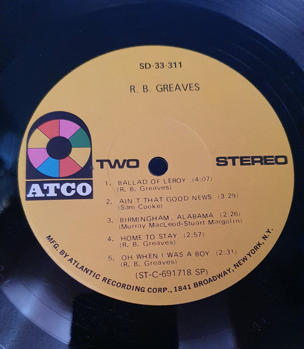R.B. Greaves : R.B. Greaves (LP, Album, Spe)