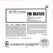 The Beatles : All My Loving (7", EP, Mono, RE, Sol)