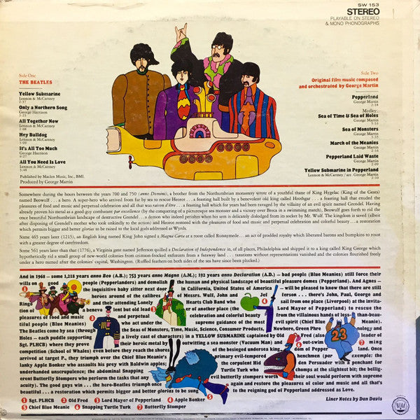 The Beatles : Yellow Submarine (LP, Album, Los)