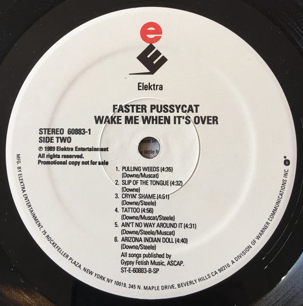 Faster Pussycat : Wake Me When It's Over (LP, Album, Promo)