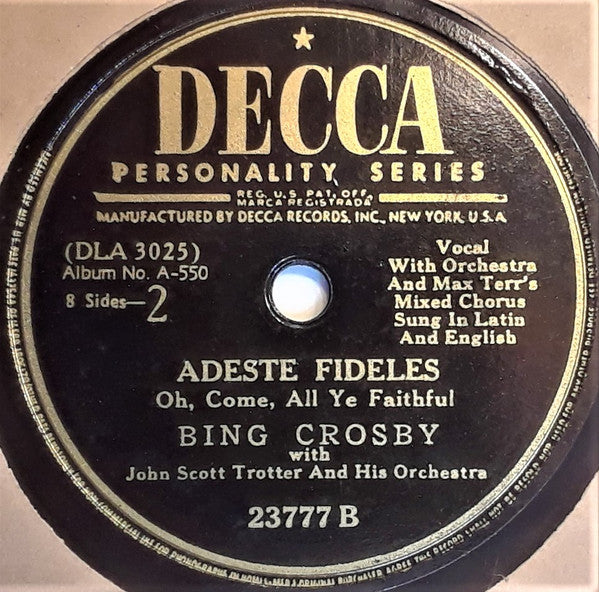 Bing Crosby : Merry Christmas (4xShellac, 10", Album, RE)