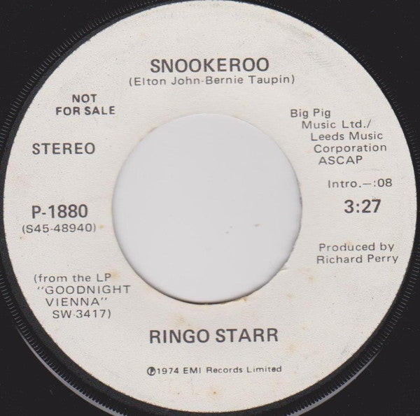 Ringo Starr : No No Song / Snookeroo (7", Single, Promo)