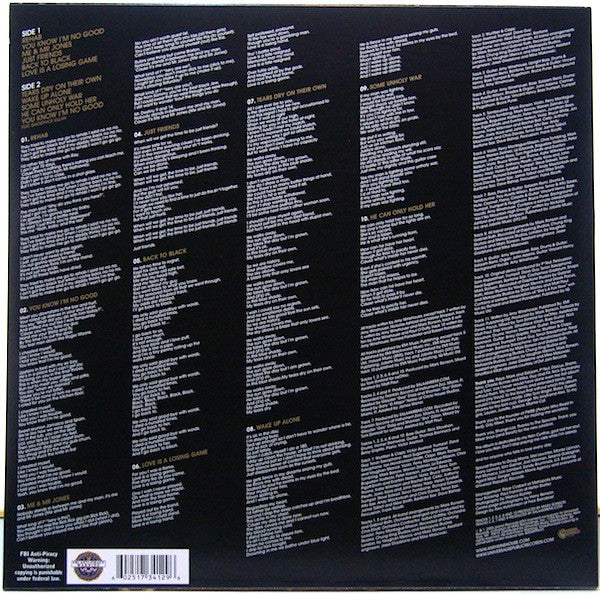 Amy Winehouse : Back To Black (LP, Album, TML)
