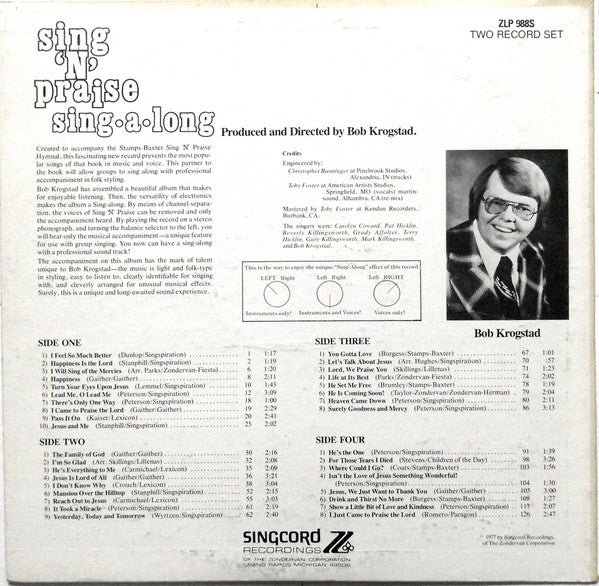 Bob Krogstad : Sing 'N' Praise (2xLP, Album)