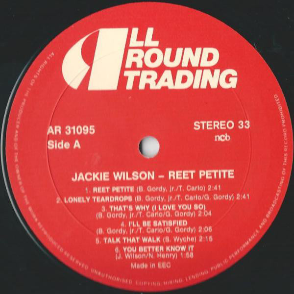 Jackie Wilson : Reet Petite (LP, Comp)