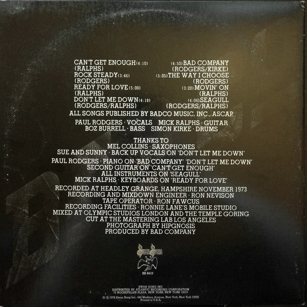 Bad Company (3) : Bad Company (LP, Album, RI )