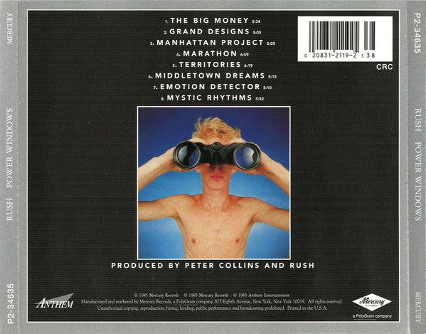 Rush : Power Windows (CD, Album, Club, RE, RM)