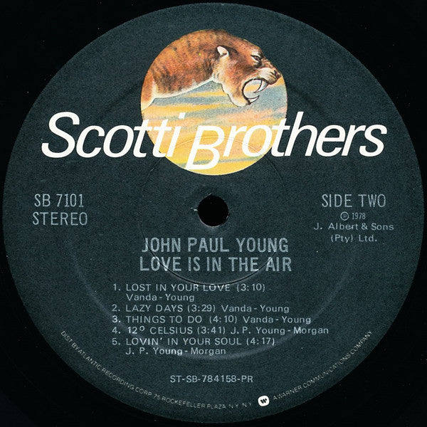 John Paul Young : Love Is In The Air (LP, Album, PR )