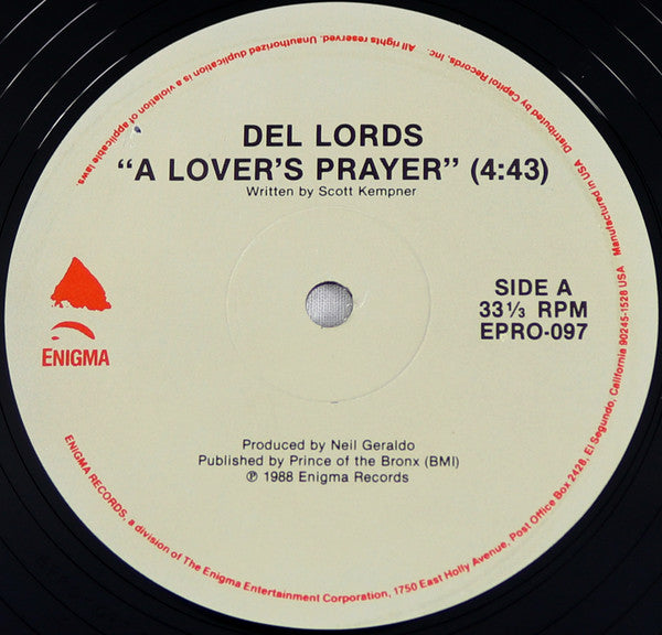 The Del Lords : A Lover's Prayer (12")