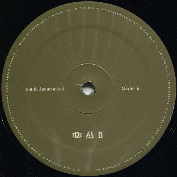 Kendrick Lamar : Untitled Unmastered. (LP, Album, SS/)