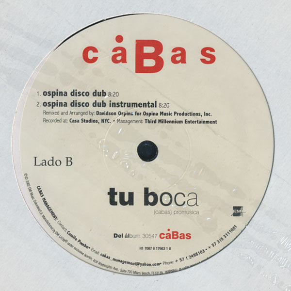 Cabas : Tu Boca (Remixes) (12")