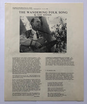 Sam Hinton : The Wandering Folksong (LP, Album)