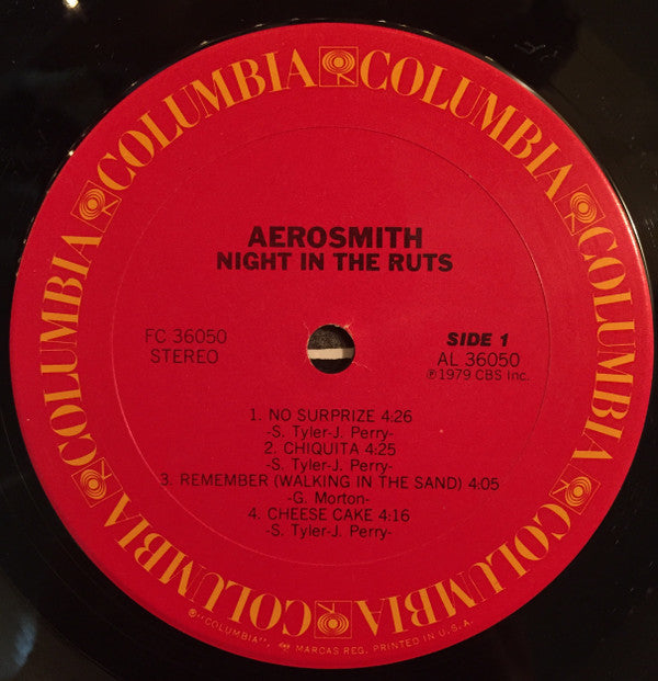 Aerosmith : Night In The Ruts (LP, Album, San)