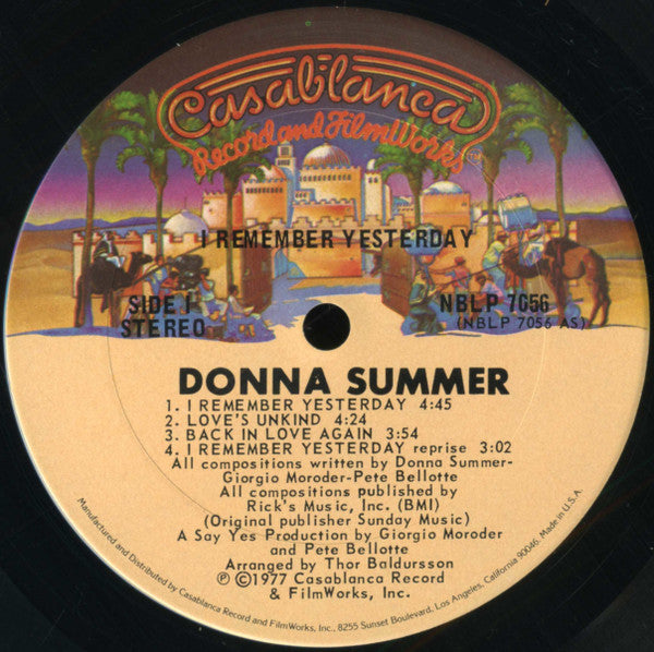 Donna Summer : I Remember Yesterday (LP, Album, San)