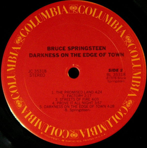 Bruce Springsteen : Darkness On The Edge Of Town (LP, Album, San)