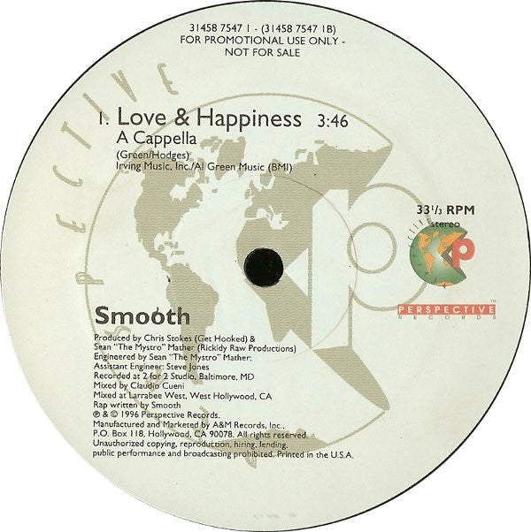Smooth (4) : Love & Happiness (12", Promo)