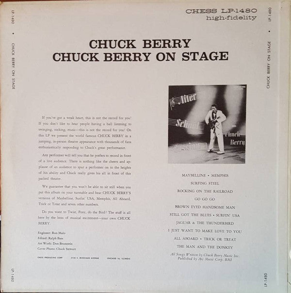 Chuck Berry : Chuck Berry On Stage (LP, Album, RE)