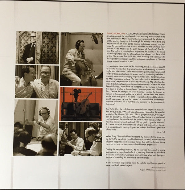 Yo-Yo Ma, Ennio Morricone : Yo-Yo Ma Plays Ennio Morricone (2xLP, Album, RE, 180)