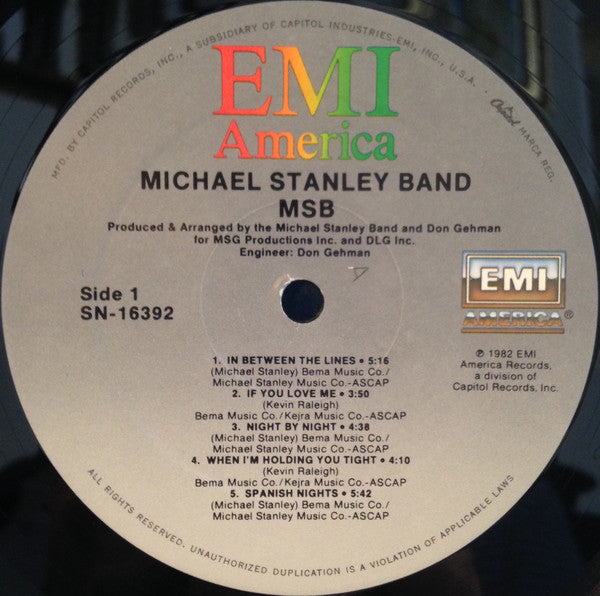 Michael Stanley Band : MSB (LP, Album, RE)
