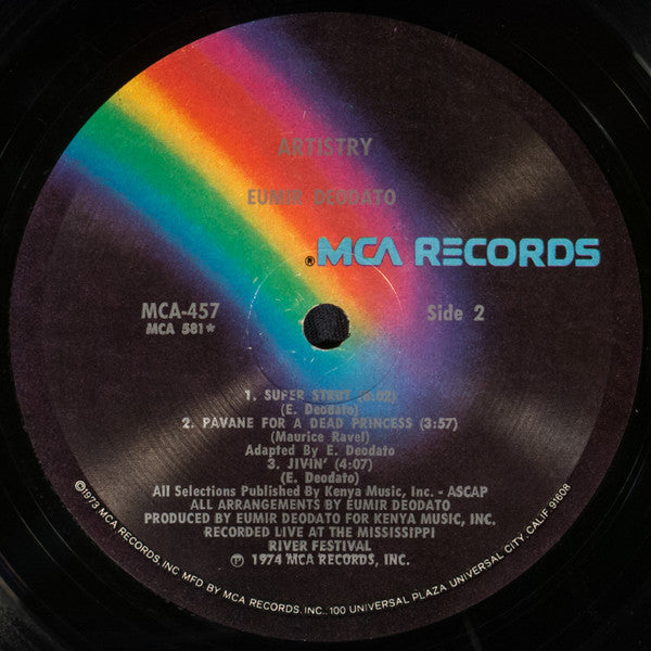 Eumir Deodato : Artistry (LP, Album, Glo)