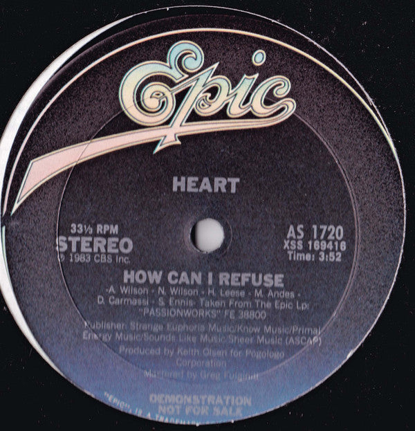 Heart : How Can I Refuse (12", Promo)