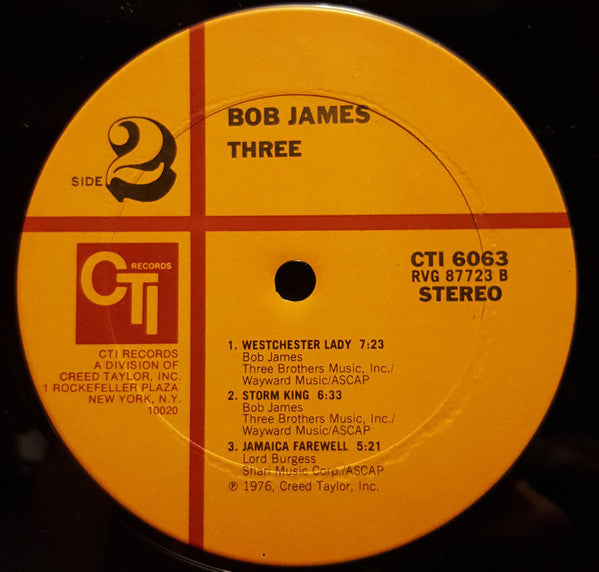 Bob James : Three (LP, Album, Gat)