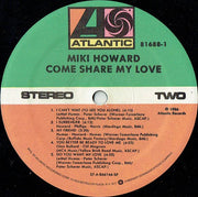 Miki Howard : Come Share My Love (LP, Album, SP )