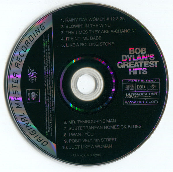 Bob Dylan : Bob Dylan's Greatest Hits (SACD, Hybrid, Comp, Ltd, Num, RE, RM)