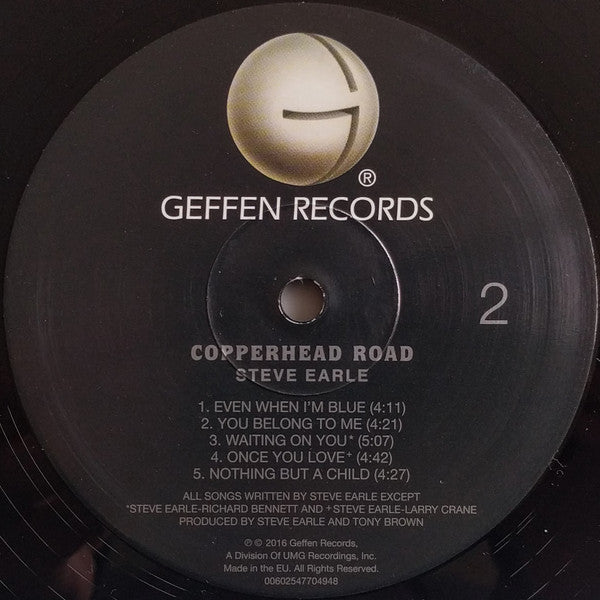 Steve Earle : Copperhead Road (LP, Album, RE, 180)